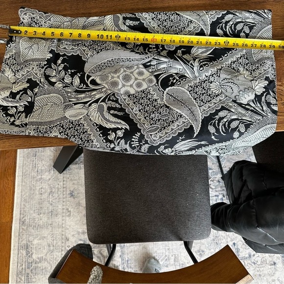 Trina Turk Empire Waist Black and White Botanical Print Mini Dress 6 - Picture 2 of 9